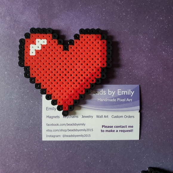 Set of 9 Colorful Heart Magnets - Cute Home Decor - Picture 3 of 5